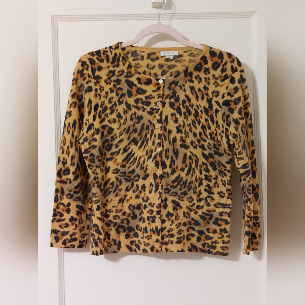 Garnet Hill Leopard Cardigan